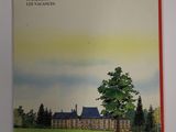 an image of a book with a picture of a house in the background