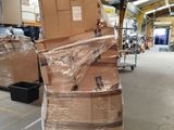 many boxes stacked on top of each other in a warehouse