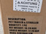 a cardboard box with a sign on it that says caution