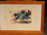 a picture of a picture of a painting on a easel