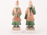 paire de figurines chinoises représentant un homme et une femme