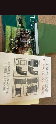 Lot de livres sur le thème de l'attelage.