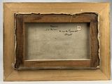 an old picture of a piece of wood with a piece of paper in it