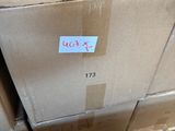 a stack of boxes sitting on a pallet in a warehouse