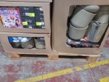 a cardboard box that has a bunch of items inside of it