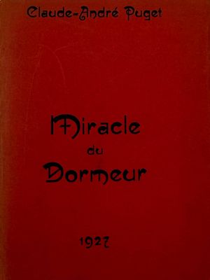 a red book cover with black writing on it