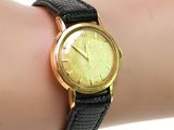 le poignet d'une femme, sur lequel est posée une montre en or