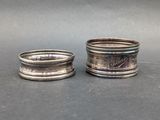 pair of antique silver napkin rings
