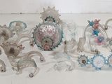 a lot of glass figurines sitting on a table