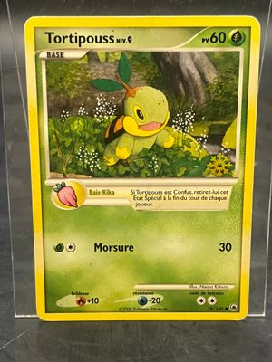 une carte sur laquelle figure l'image d'un personnage de Pokémon