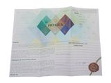 a piece of paper that has a picture of a rolex logo on it