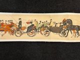 a picture of a group of people riding in a horse drawn carriage