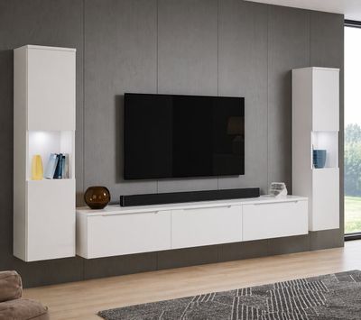Ensemble meuble TV – Composition 2 caissons + 2 colonnes