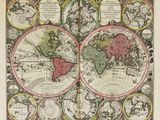 an old map of the world with all the countries on it
