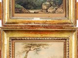 une paire d'aquarelles du XIXe siècle représentant un paysage