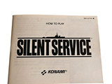 a sign that says silent service on the side of a book