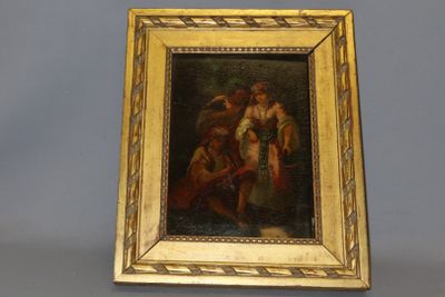 an image of a picture of a painting of a woman and a man