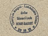 a stamp on a piece of paper that has a stamp on it