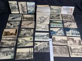 several old black and white photographs of buildings and buildings