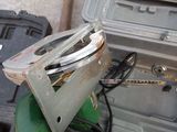 a metal object that is sitting on top of a tool box