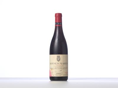 a bottle of red wine sitting on top of a table