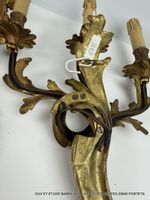 Paire d'appliques de style Louis XV Rocaille en bronze - Bel… (photo 4)