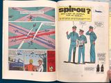 someone is holding a comic book open to a page of comics