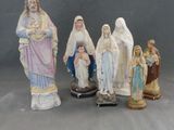 plusieurs figurines représentant Jésus, Marie, Joseph, Joseph et Joseph