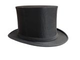 a black top hat on a white background