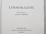 an open book with a black and white title on it
