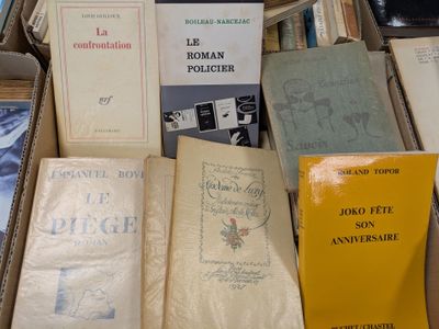 many books that are in a box together