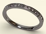 a close up of a diamond ring on a white background