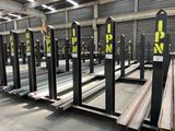 a large warehouse filled with lots of steel beams
