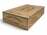 the wooden box is empty and ready to be filled with wine