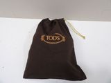 a close up of a bag with a logo on it
