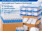 lot de 6 gels hydroacooliques + 300 masques de protection