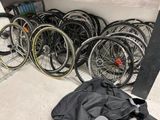 a lot of bikes that are parked next to each other