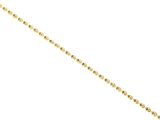 14k yellow gold beaded chain bracelet