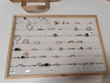 a picture of a display of jewelry on a table