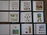 a lot of different stamps on the pages of a book