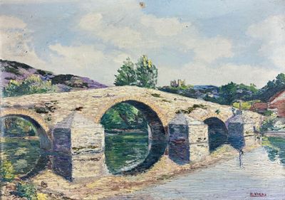 Henri VIERS (?-1973) Pont dans le sud de la France