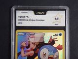 a close up of a pokemon trading card with a chef on it
