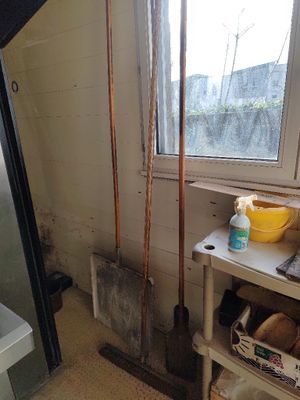 une salle de bains équipée d'une fenêtre, d'un lavabo et de toilettes