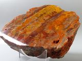 a large piece of rock that is sitting on a stand