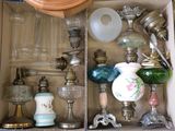 a box full of glass and metal items in it