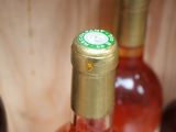 a bottle of wine that is sitting on a table