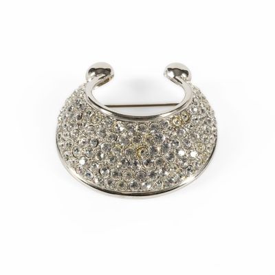 a close up of a ring with diamonds on it