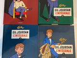 four children ' s books with illustrations of a man in a suit and tie