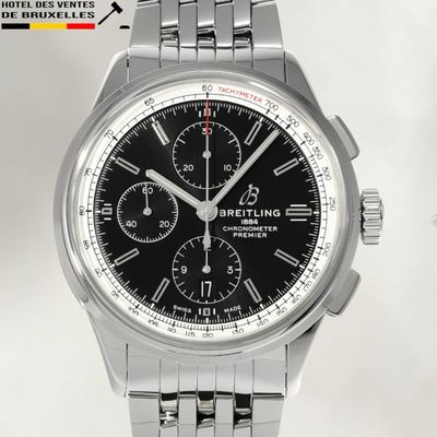 an image of a close up of a wrist watch with a black dial