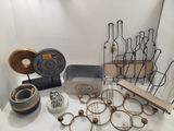 a table with a lot of items on it